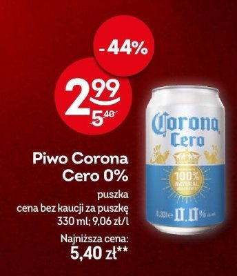 Piwo Corona Cero 0% promocja w Żabka