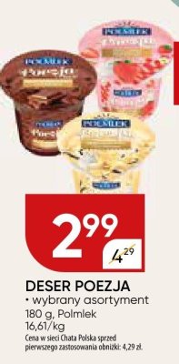 Deser poezja wybrany asortyment Polmlek promocja w Chata Polska