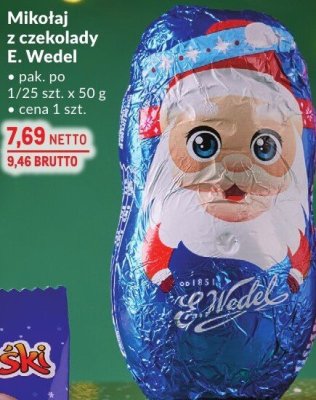 Czekoladowa figurka Mikołaj z czekolady E. Wedel promocja w Makro