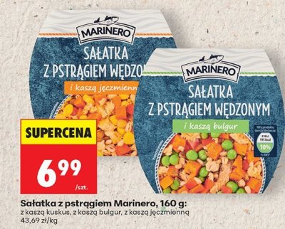 Sałatka z pstrągiem Marinero, 160 g: z kaszą kuskus, z kaszą bulgur, z kaszą jęczmienną promocja w Biedronka