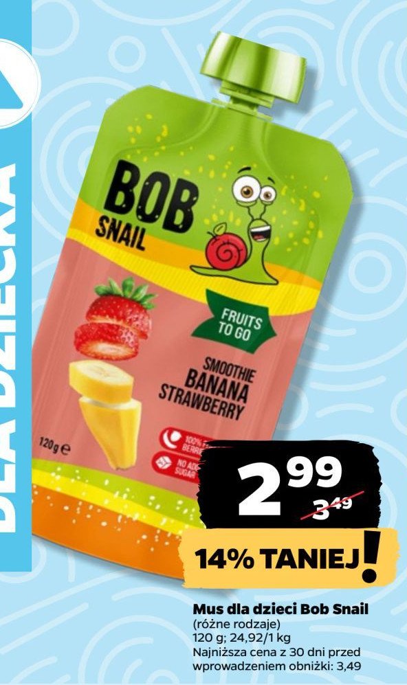 Mus banan truskawka Bob snail promocja w Netto