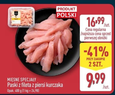 Paski z fileta z piersi kurczaka promocja w Aldi