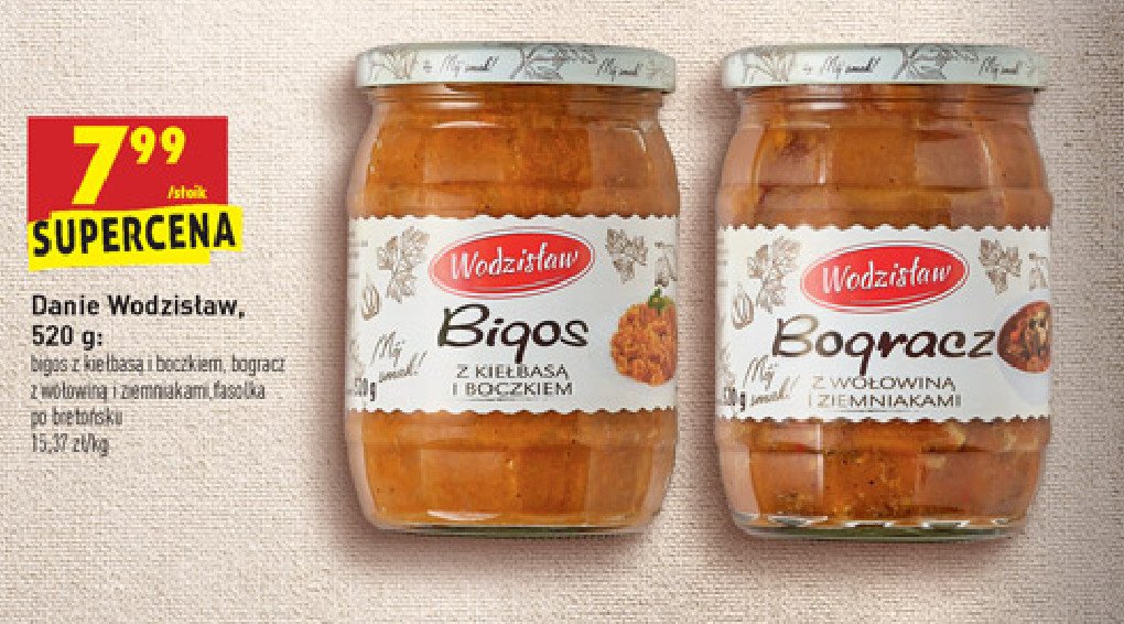 Bigos z kie艂bas膮 i boczkiem Wodzis艂aw promocja