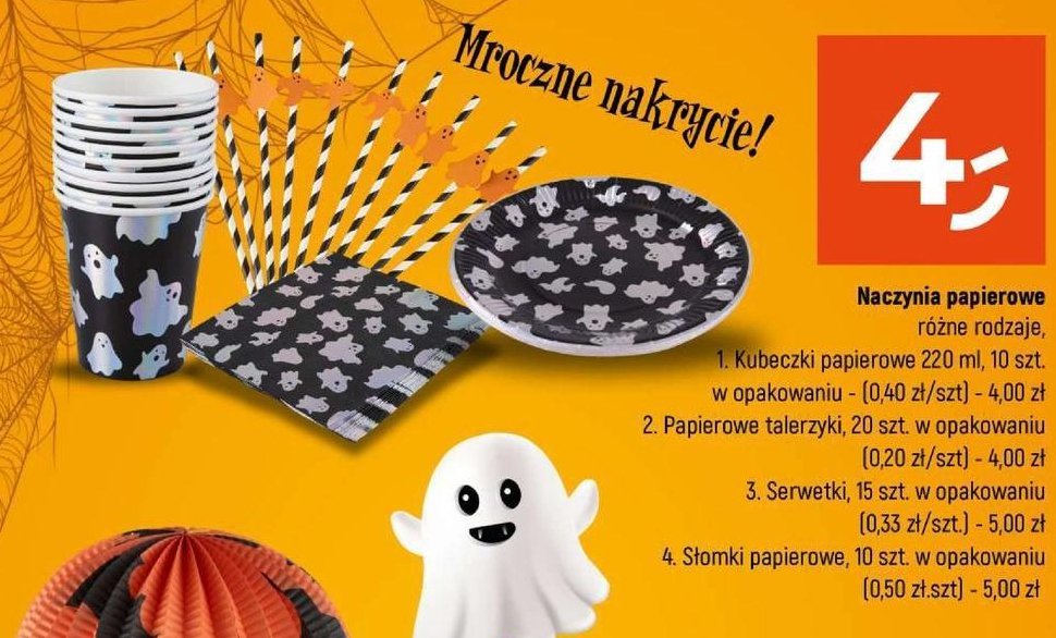 Słomki papierowe halloween promocja w Dealz