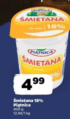 Śmietana 18%  promocja w Netto