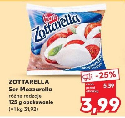 Ser Mozzarella różne rodzaje promocja w Kaufland