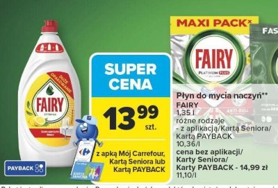 Płyn do mycia naczyń FAIRY promocja w Carrefour