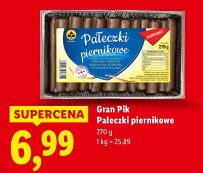 Pierniki Gran Pik Pałeczki piernikowe promocja w Lidl