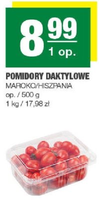 Pomidory daktylowe Maroko/Hiszpania promocja w SPAR