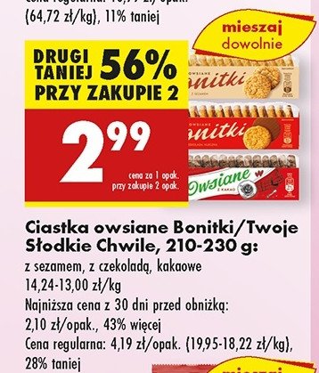 Ciastka owsiane z kakao Twoje s艂odkie chwile promocja