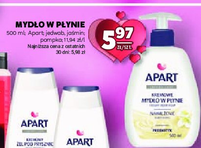 Mydło w płynie jedwab i noni Apart natural promocja w Stokrotka