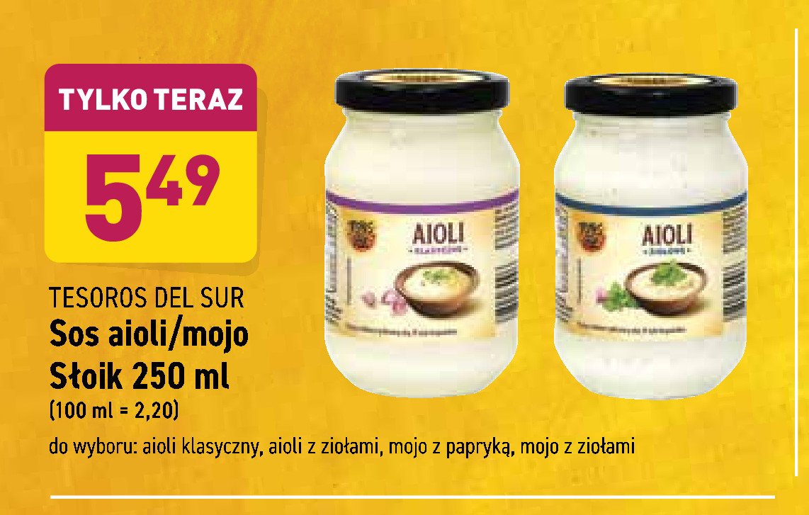 Sos mojo verde z zio艂ami Espanisimo promocja
