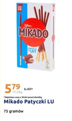 Mikado Patyczki LU czekoladowe promocja w Action