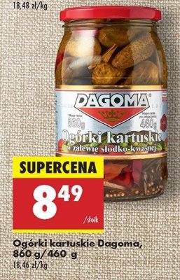 Ogórki kartuskie w zalewie słodko-kwaśnej Dagoma promocja