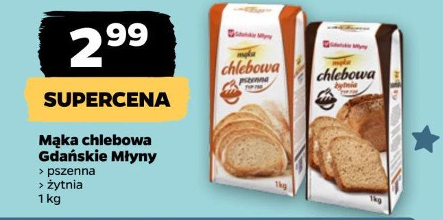 Mąka pszenna Gdańskie młyny i spichlerze promocja w Netto