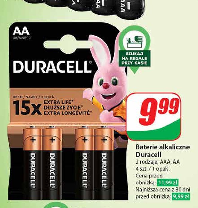 Baterie aa/lr6 Duracell promocja