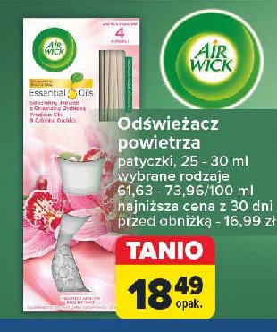 Patyczki zapachowe szlachetny jedwab z orientalną orchideą Air wick essential oils promocja