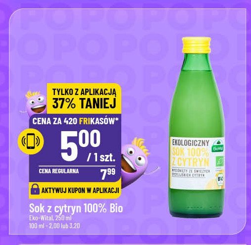 Sok z cytryn Ekowital promocja w POLOmarket