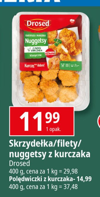 Skrzydełka pieczone w marynacie słodkie chilli Drosed promocja w Leclerc