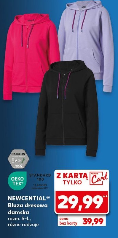 Bluza dresowa damska s-l Newcential promocja w Kaufland