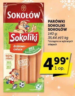 Parówki Sokołów Sokoliki promocja w Groszek