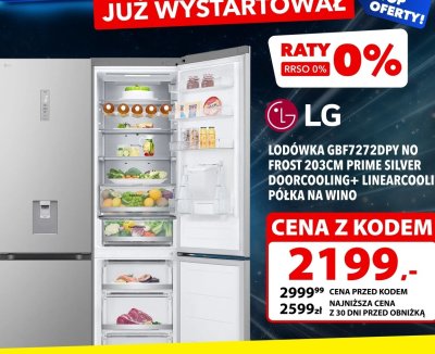 Lodówka GBF7272DPY No Frost 203cm Prime Silver DoorCooling+ LinearCooling Półka na Wino promocja w Media Expert
