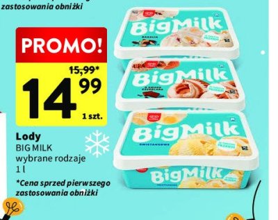 Lody czekolada Algida big milk promocja