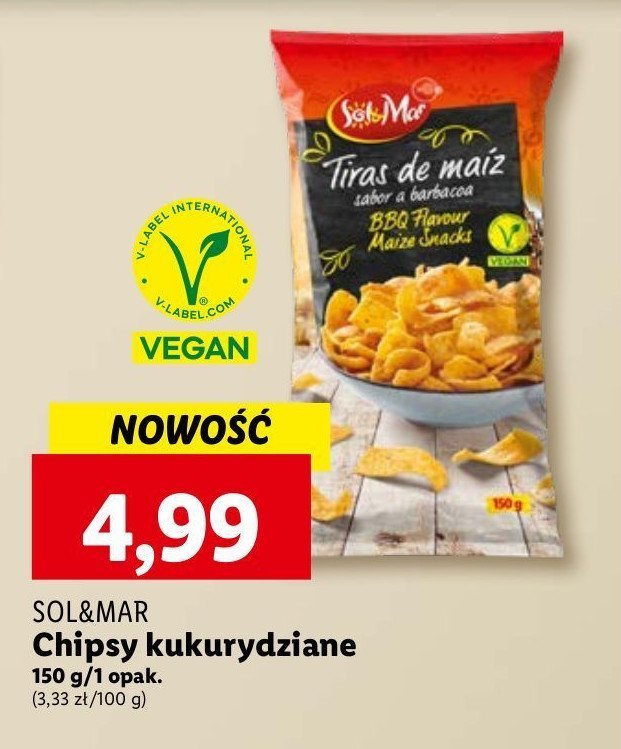 Chipsy kukurydziane bbq Sol&mar promocja
