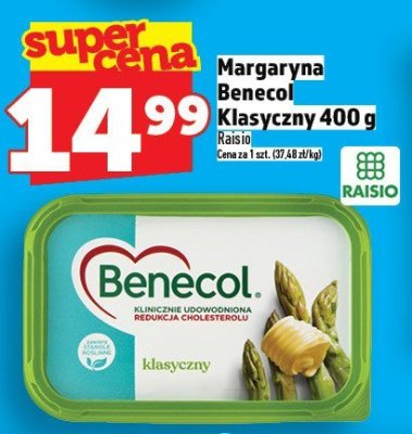 Margaryna Benecol klasyczny 400g promocja w TOPAZ