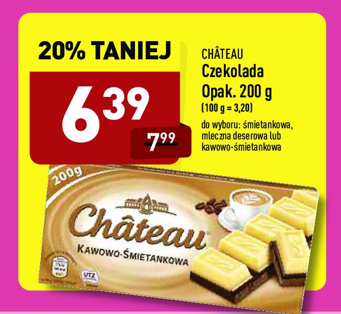 Czekolada kawowo-śmietankowa Chateau Chateau (aldi) promocje