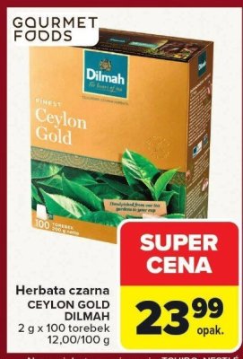 Herbata czarna Ceylon Gold Dilmah promocja w Carrefour