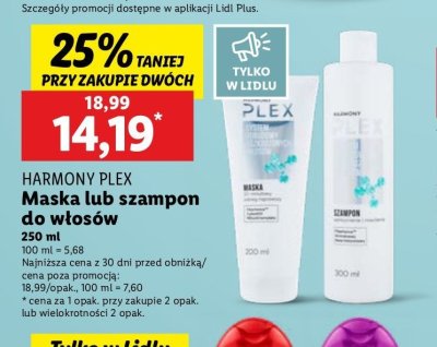 Maska do włosów odbudowująca Harmony plex promocja