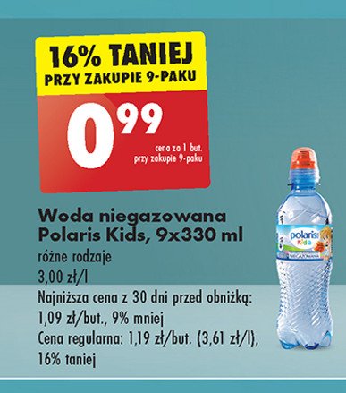 Woda niegazowana Polaris kids promocja