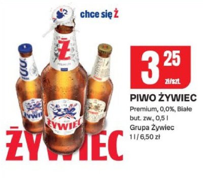 Piwo Żywiec Premium 0,0%, Białe but. zw. promocja w Chorten