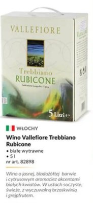 Wino Vallefiore Trebbiano Rubicone białe wytrawne promocja w Makro