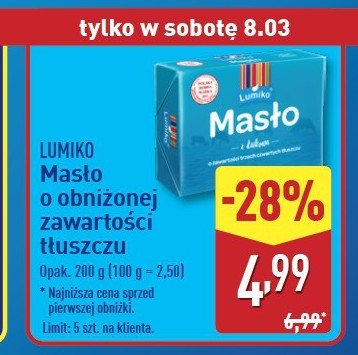 Masło 61% tłuszczu Lumiko promocja