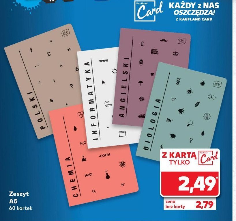 Zeszyt a5/60 kartek Interdruk promocja