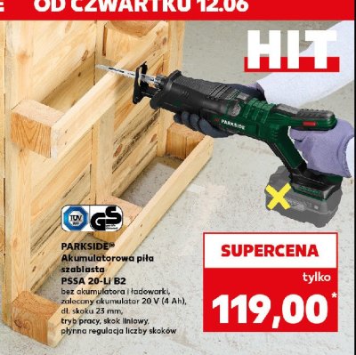 Pi艂a szablasta akumulatorowa 20 v Parkside promocja