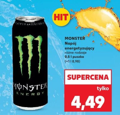 Napój energetyzujący Monster różne rodzaje 0,5 l  promocja w Kaufland