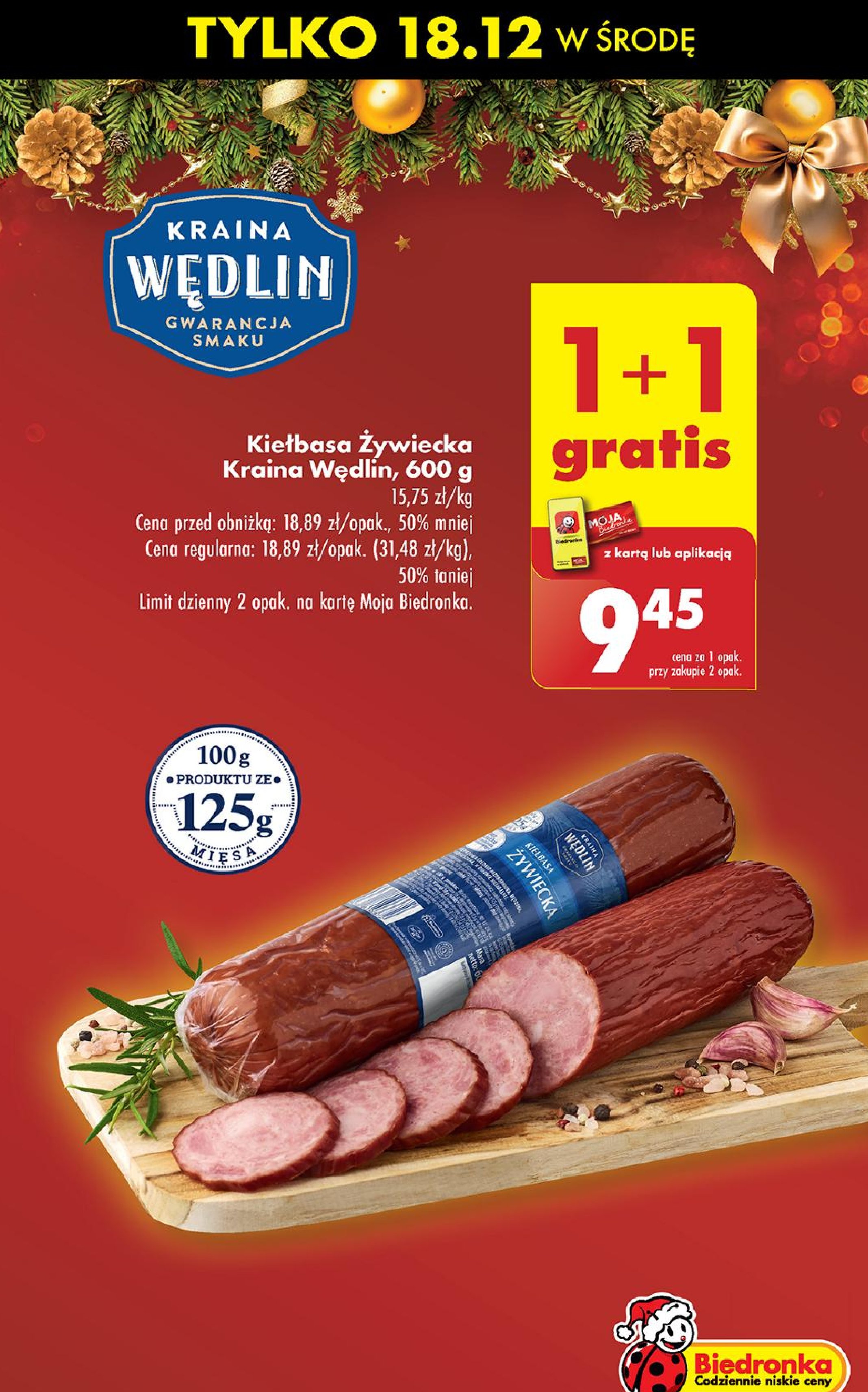 Kiełbasa  żywiecka Kraina wędlin promocja