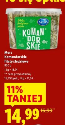 Filety śledziowe Mors Komandorskie filety śledziowe promocja w Lidl
