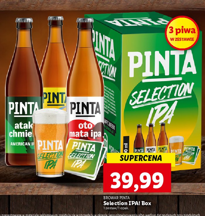 Piwo + szklanka + podkładki promocja