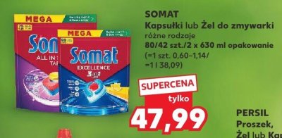 Żel do zmywarki SOMAT różne rodzaje  promocja w Kaufland