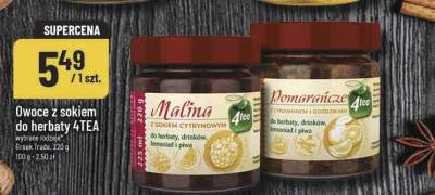 Owoce z sokiem do herbaty 4TEA Greek Trade promocja w POLOmarket
