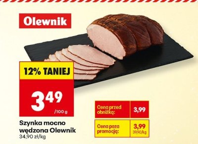 Szynka mocno wędzona Olewnik promocja w Biedronka