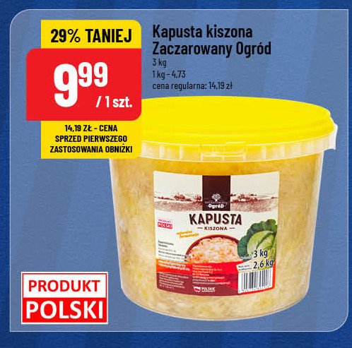 Kapusta kiszona Zaczarowany ogród promocja w POLOmarket