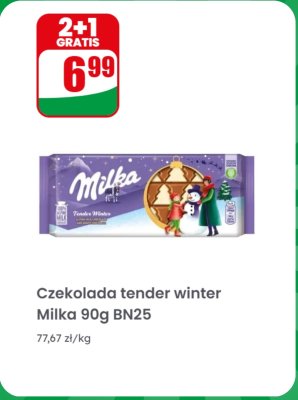 Czekolada tender winter  promocja w Dino