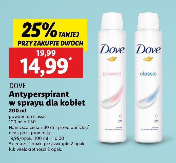 Dezodorant Dove powder promocja