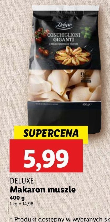 Makaron conchiglioni Deluxe promocja