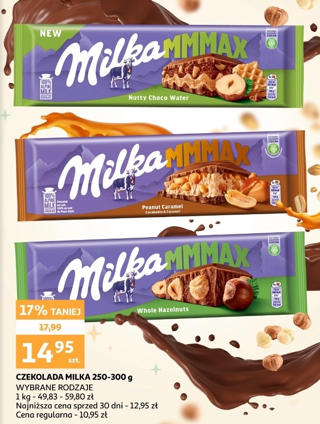 Czekolada nutty choco wafer Milka mmmax promocja